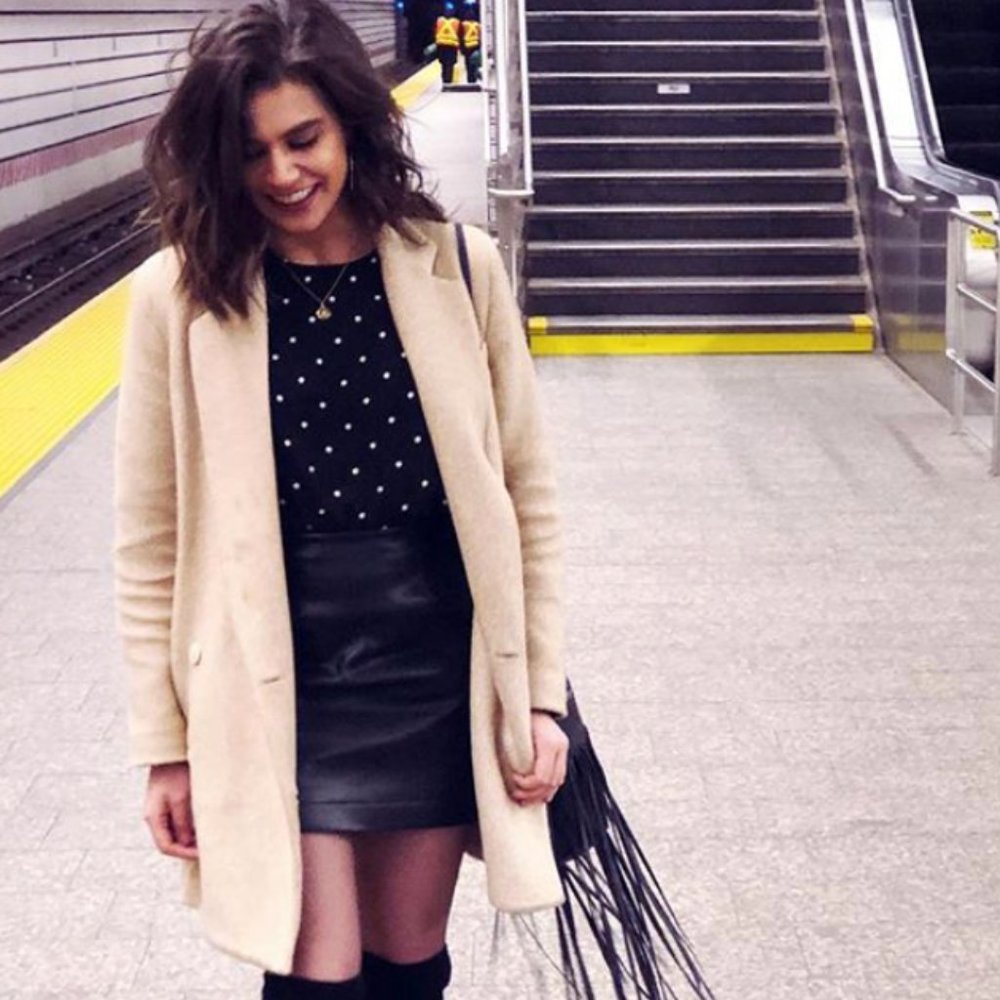 H&M Faux Leather Mini Skirt